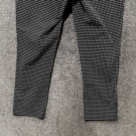 Talbots Trouser Pants Women 4P Black Dot Print Cotton Blend Straight Office - Picture 6 of 12